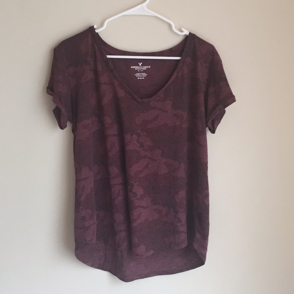 purple camo v neck
